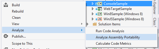 Run .Net Portability Analyzer